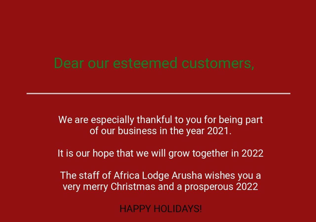 Africa Lodge Arusha Nkoaranga Eksteriør billede